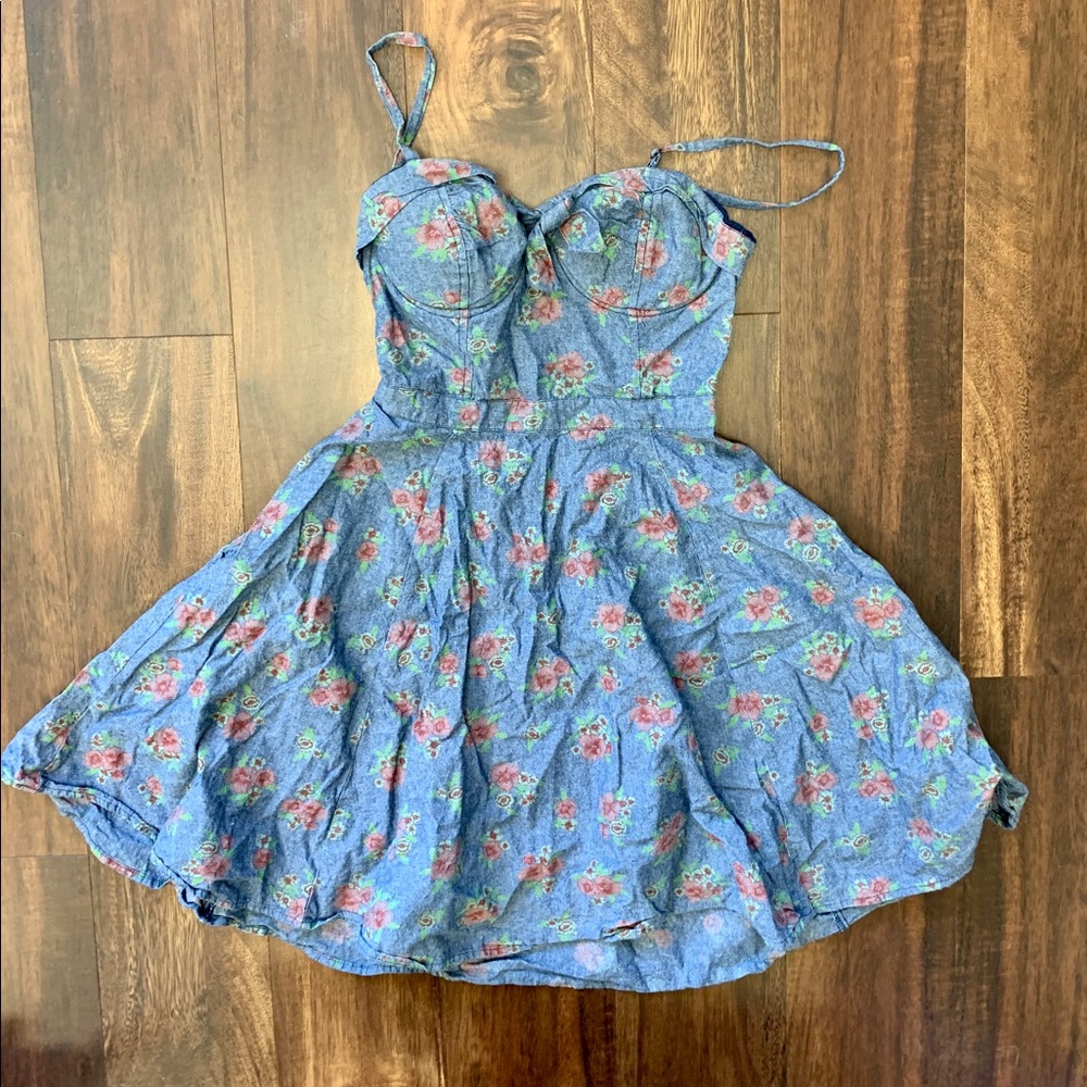 Jessica Simpson Bustier Chambray Dress